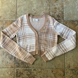 Cropped Button Up Sweater